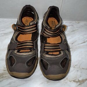 Stride Rite M2P Sandal Toddler Little Boy SZ‎ 12 Brown Orange Close Toe Perry
